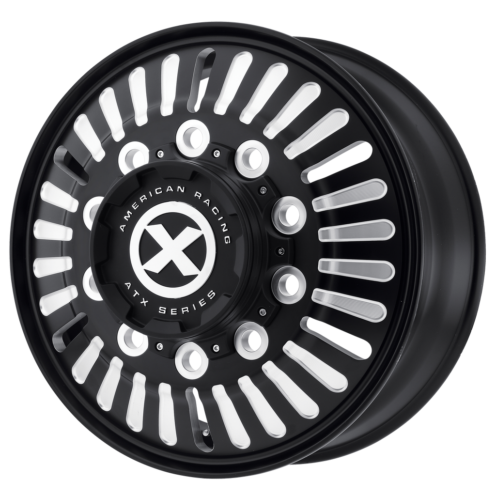 ATX AO403 ROULETTE 22.5X8.25 144 10X285.75/10X11.25 Satin Black Milled - Front
