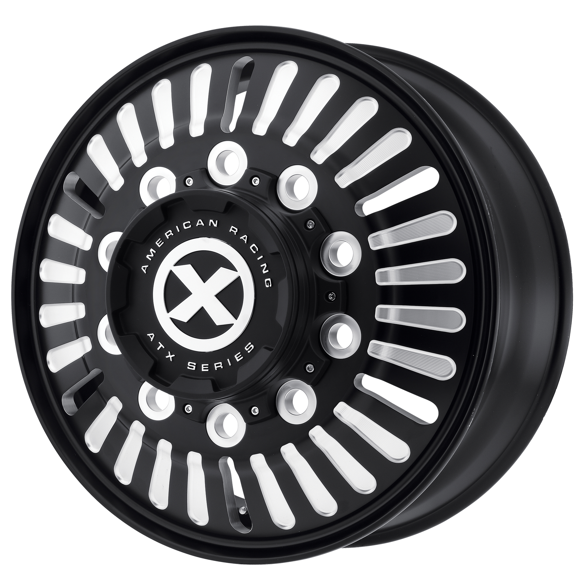ATX AO403 ROULETTE 24.5X8.25 144 10X285.75/10X11.25 Satin Black Milled - Front