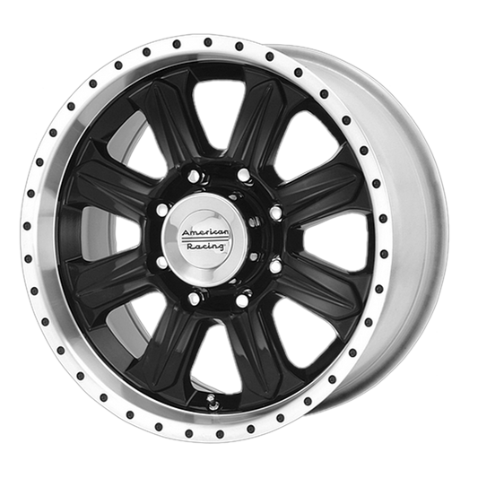 American Racing AR321 FUEL 16X8 12 6X139.7/6X5.5 Gloss Black With Diamond Cut Lip