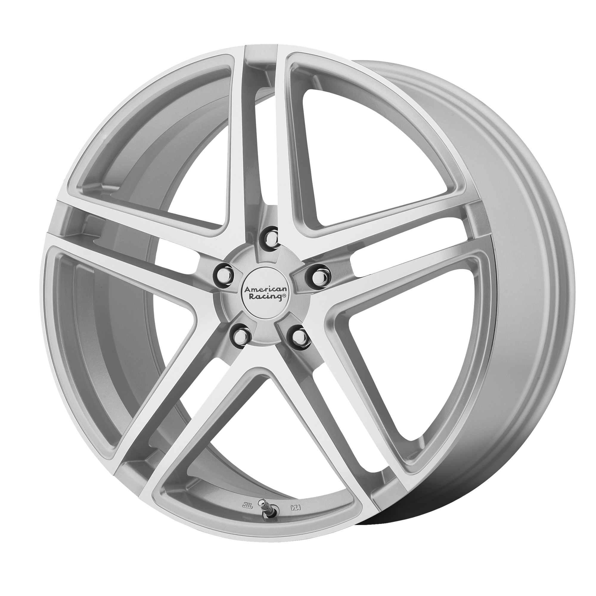 American Racing AR907 18X8 40 5X112/5X112 Bright Silver Machined Face
