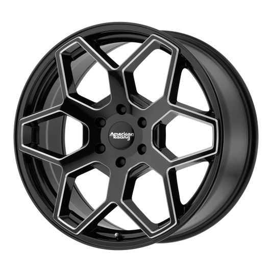 American Racing AR916 20X8.5 35 6X135/6X5.3 Gloss Black Milled