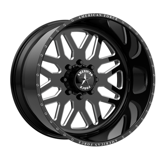 AMERICAN FORCE TRAX SS 22x10 6x135.00 GLOSS BLACK MACHINED (25 mm)