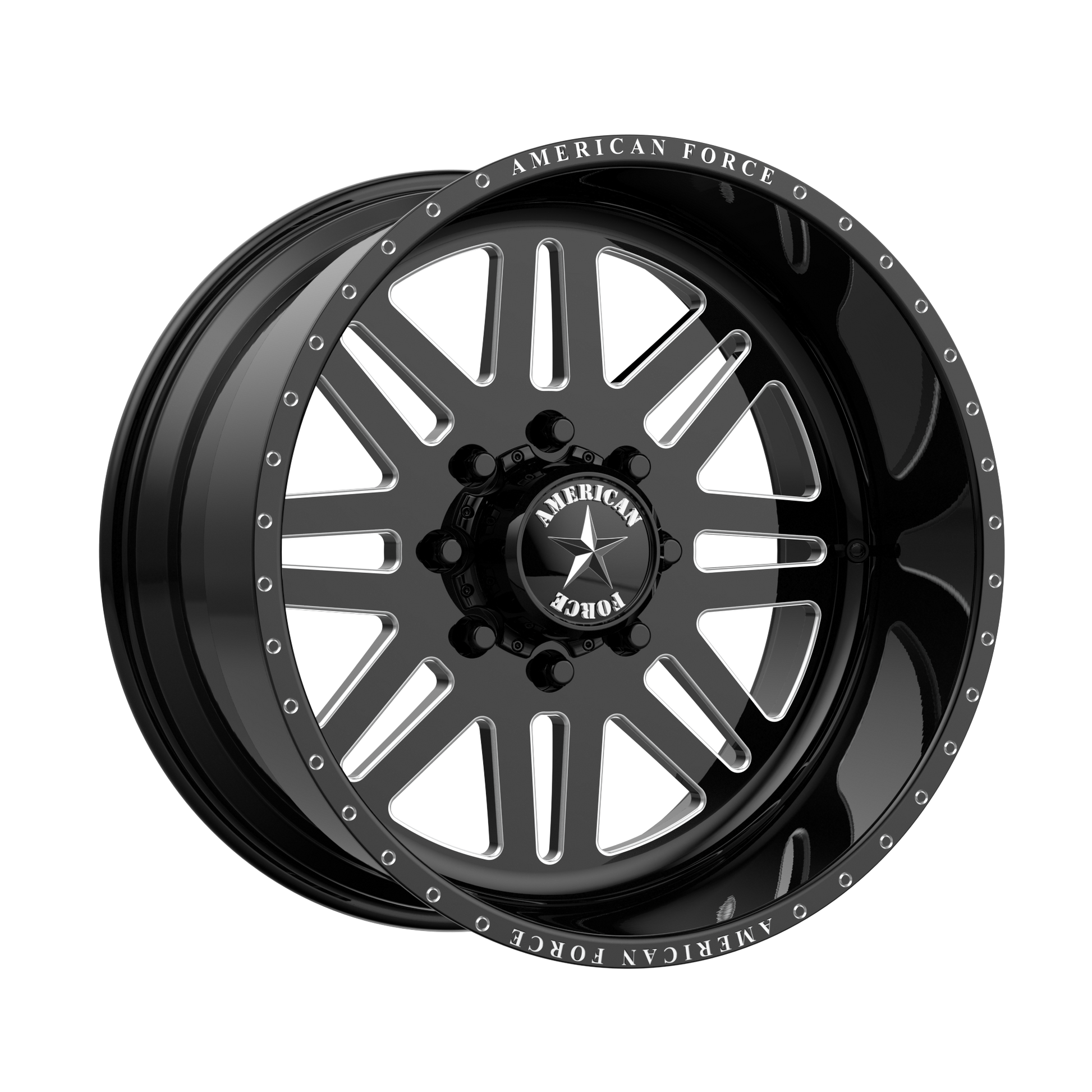AMERICAN FORCE LIBERTY SS 22x16 6x135.00 GLOSS BLACK MACHINED (-101 mm)