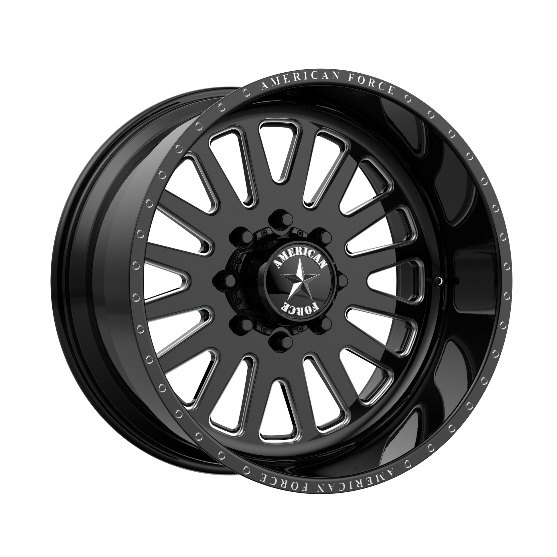 AMERICAN FORCE ATOM SS 22x16 6x135.00 GLOSS BLACK MACHINED (-101 mm)