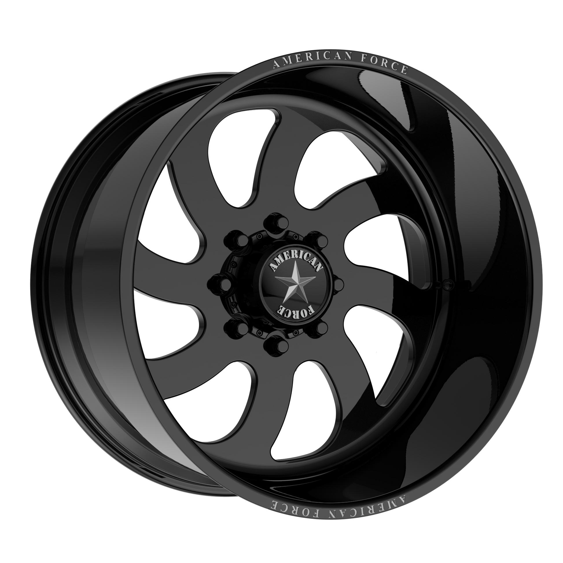 AMERICAN FORCE BLADE SS 22x10 8x170.00 GLOSS BLACK MACHINED (25 mm)