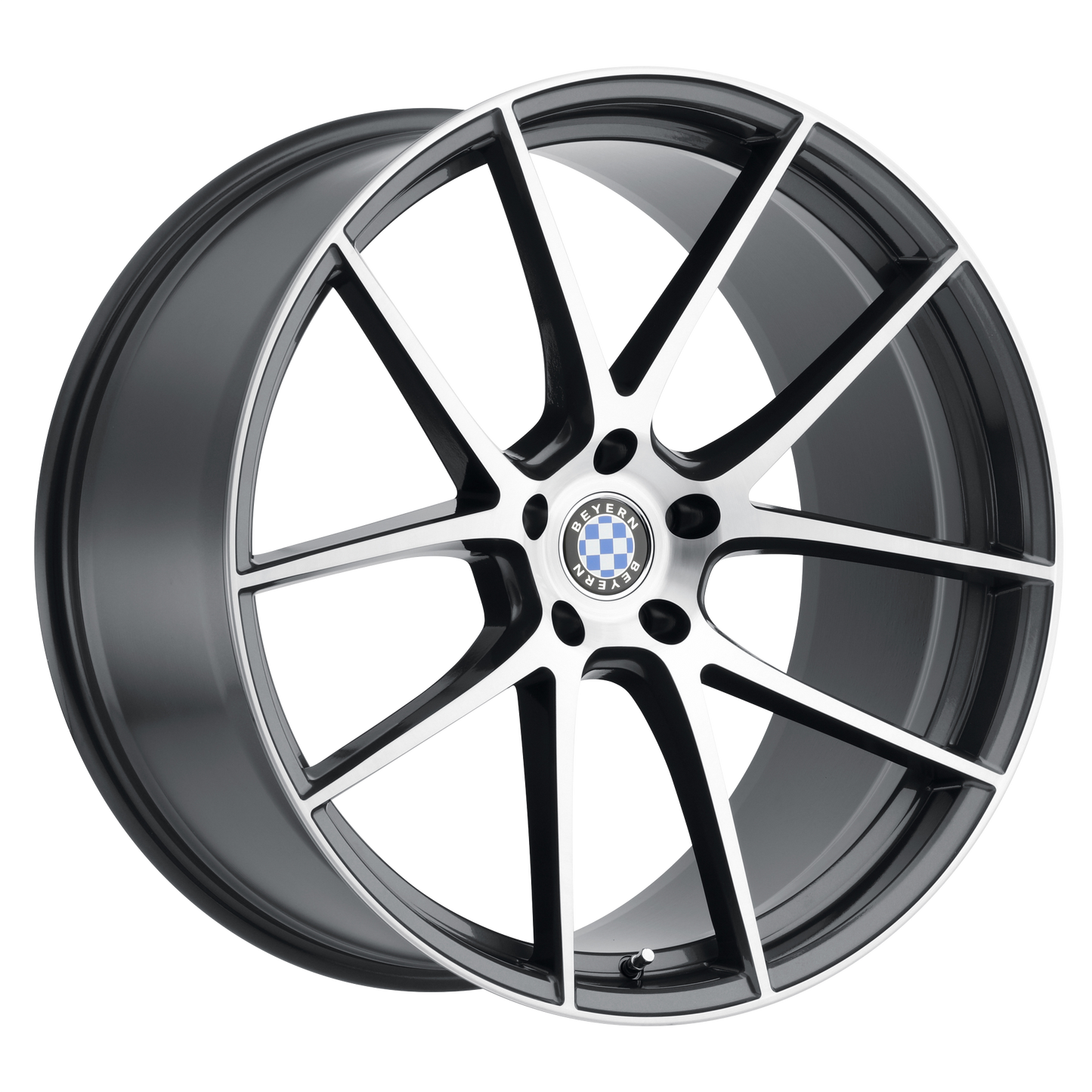 Beyern RITZ 17X8 35 5X120/5X4.72 GLOSS GUNMETAL W/ BRUSHED FACE