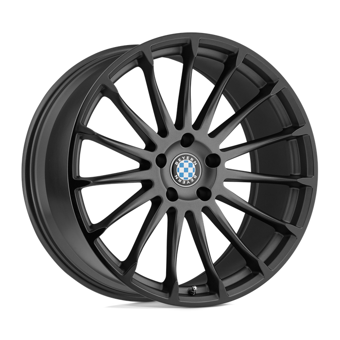 Beyern AVIATIC 17X8 15 5X120/5X4.72 MATTE GUNMETAL W/ GLOSS BLACK LIP