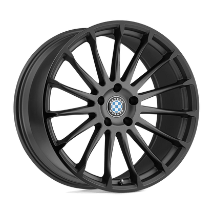 Beyern AVIATIC 17X8 35 5X120/5X4.72 MATTE GUNMETAL W/ GLOSS BLACK LIP