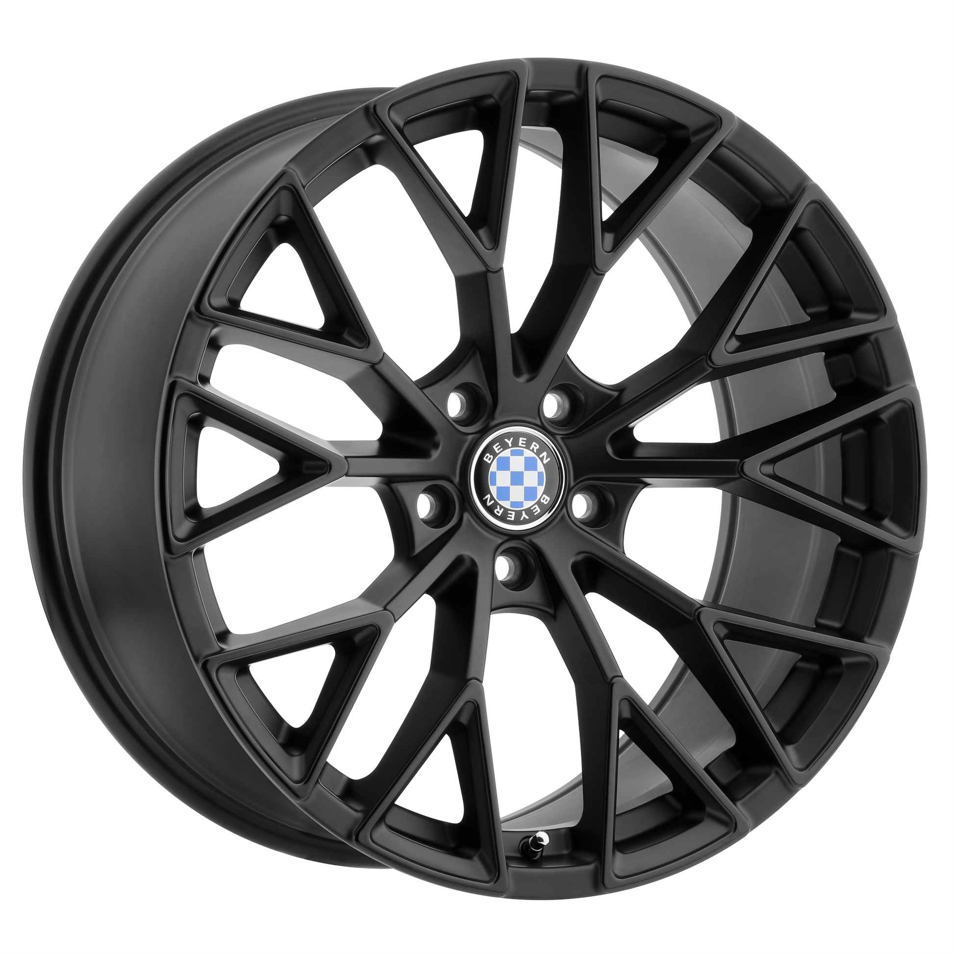 Beyern ANTLER 17X8 15 5X120/5X4.72 DOUBLE BLACK - MATTE BLACK W/ GLOSS BLACK FACE