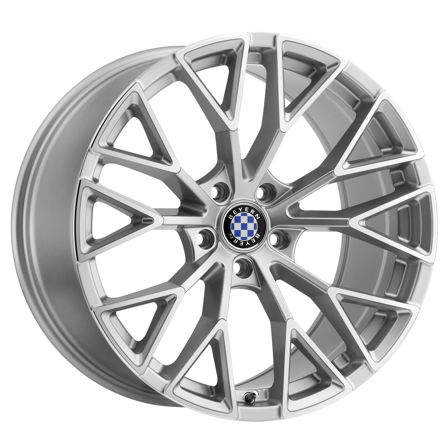 Beyern ANTLER 17X8 35 5X120/5X4.72 SILVER W/ MIRROR CUT FACE