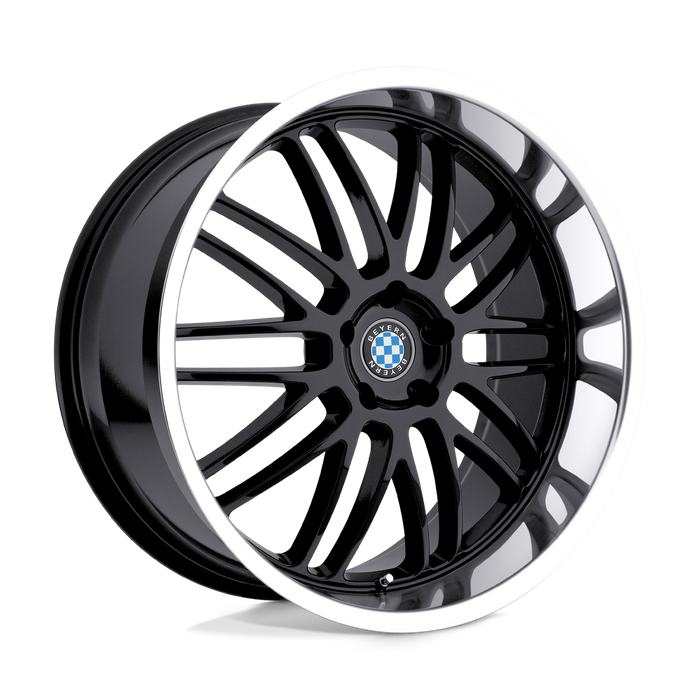 Beyern MESH 17X8 30 5X120/5X4.72 GLOSS BLACK W/ MIRROR CUT LIP