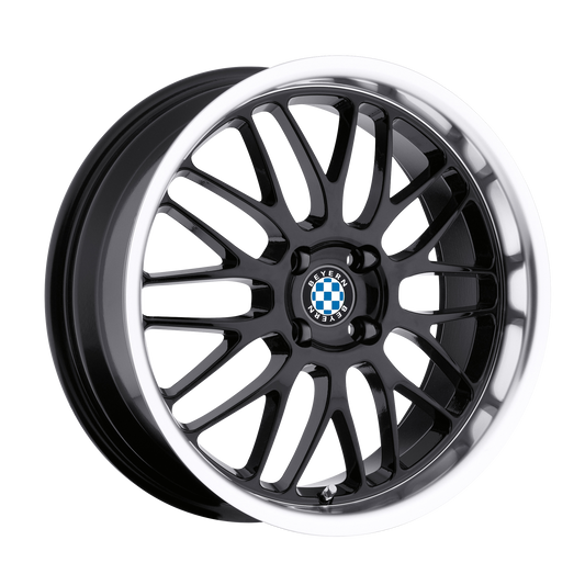 Beyern MESH 18X8.5 15 5X120/5X4.72 GLOSS BLACK W/ MIRROR CUT LIP