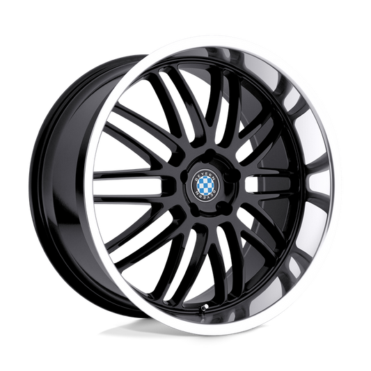Beyern MESH 18X8.5 40 5X120/5X4.72 GLOSS BLACK W/ MIRROR CUT LIP