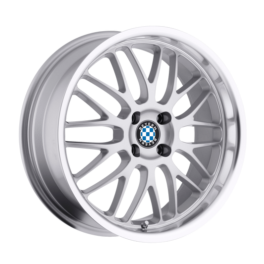 Beyern MESH 18X8.5 15 5X120 SILVER W/ MIRROR CUT LIP
