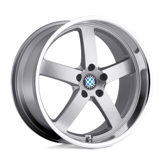 Beyern RAPP 19X8.5 40 5X120/5X4.72 SILVER W/ MIRROR CUT LIP