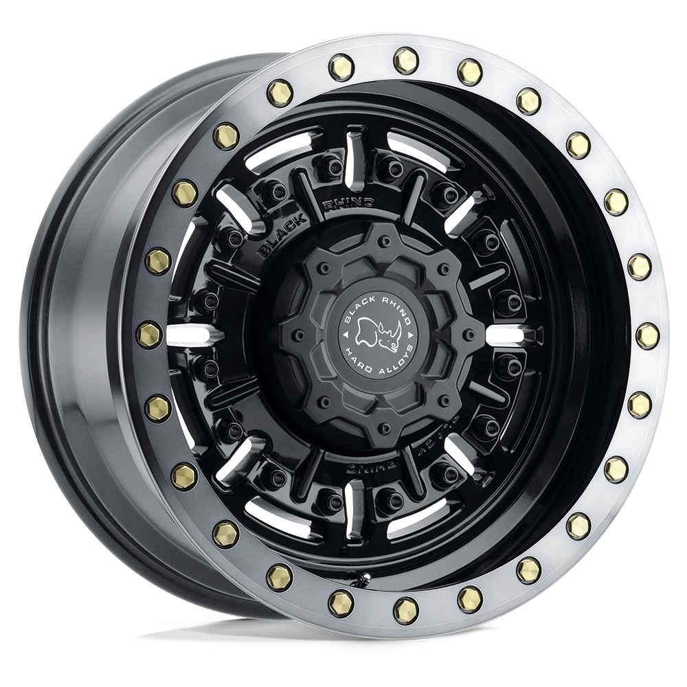 Black Rhino ABRAMS 17X8.5 0 6X139.7/6X5.5 GLOSS GUN BLACK W/ MACHINED DARK TINT