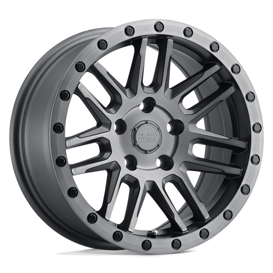 Black Rhino ARCHES 18X8 30 5X127/5X5.0 MATTE BRUSHED GUNMETAL W/ BLACK BOLTS