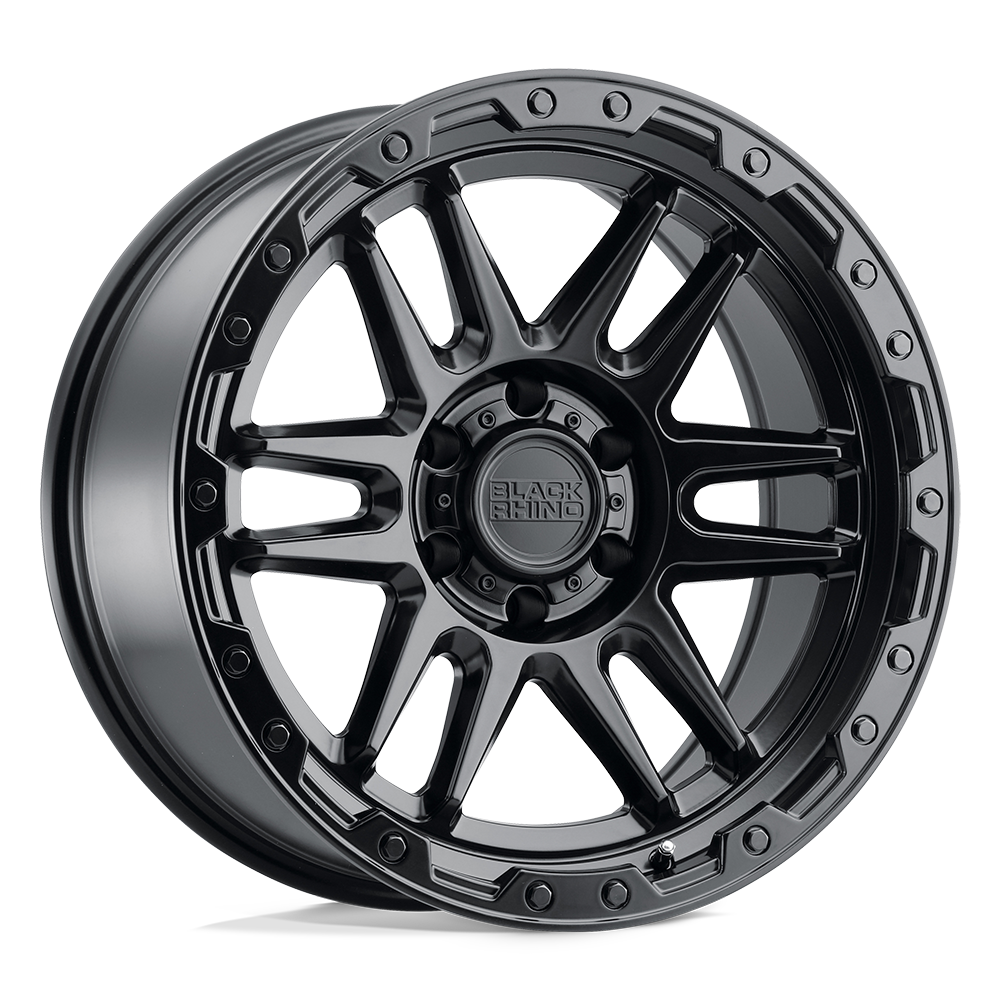 Black Rhino APACHE 17X8.5 0 5X127/5X5.0 MATTE BLACK W/ BLACK BOLTS