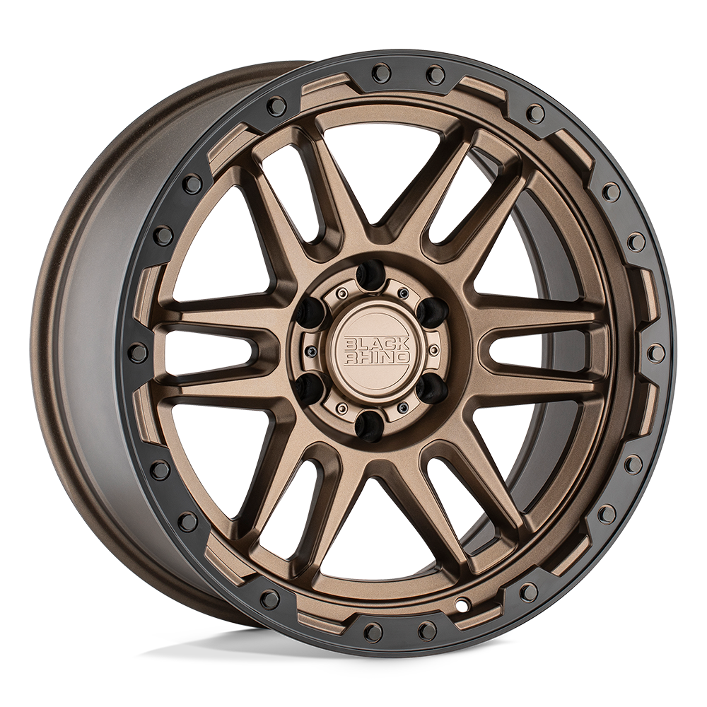 Black Rhino APACHE 17X8.5 0 6X135/6X5.3 MATTE BRONZE W/ BLACK RING & BLACK BOLTS