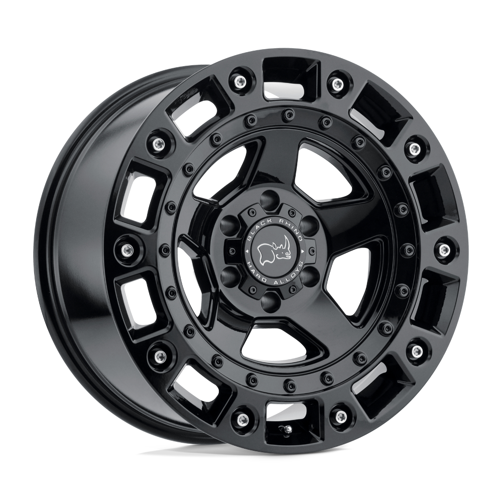 Black Rhino CINCO 20X9.5 12 6X139.7/6X5.5 GLOSS BLACK W/ STAINLESS BOLT