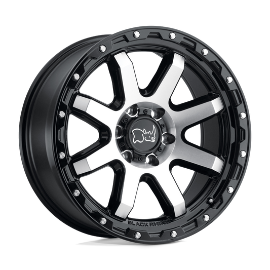 Black Rhino COYOTE 17X9 12 6X135/6X5.3 GLOSS BLACK W/ MACHINED FACE & STAINLESS BOLTS