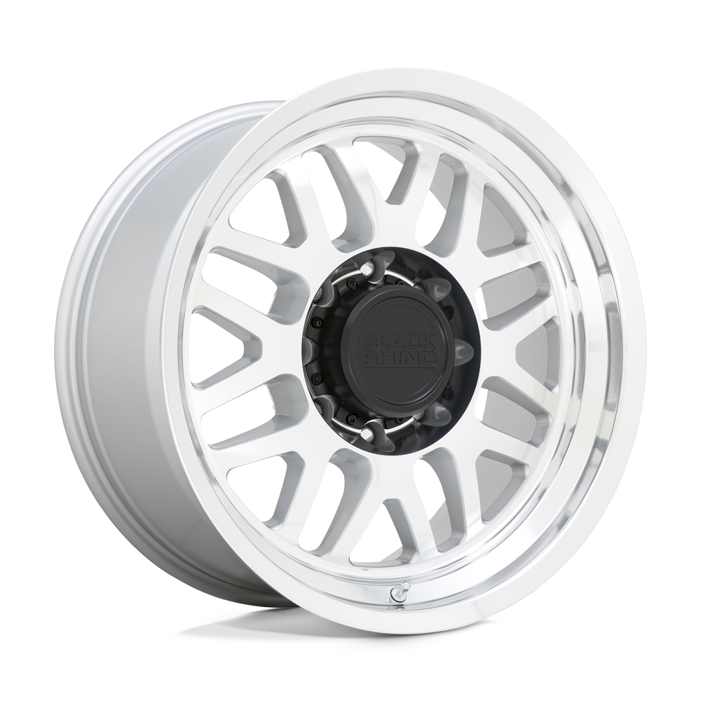 Black Rhino DELTA 18X9.5 -18 8X165.1/8X6.5 GLOSS SILVER WITH MIRROR FACE & LIP
