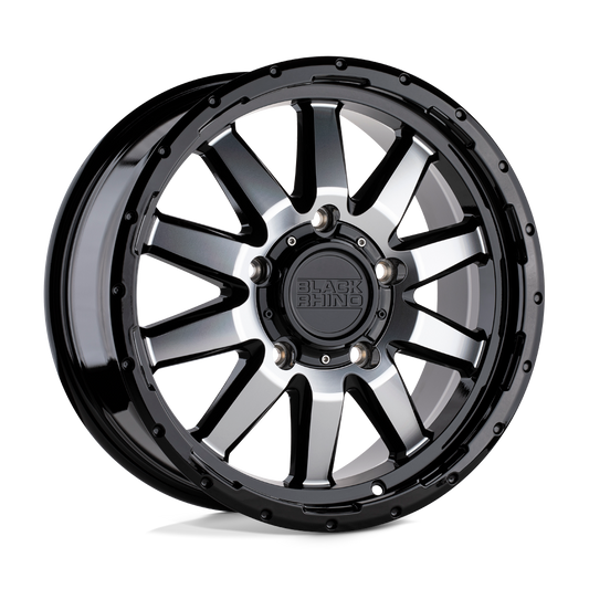 Black Rhino EXCURSION 17X7.5 38 6X130/6X130 GLOSS BLACK W/ MIRROR FACE