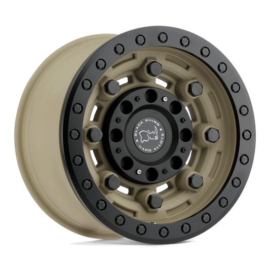 Black Rhino GARRISON 17X8.5 0 6X135/6X5.3 DESERT W/ MATTE BLACK RING