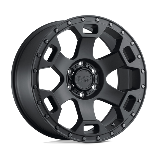 Black Rhino GAUNTLET 20X9 12 6X139.7/6X5.5 SEMI GLOSS BLACK W/ GUNMETAL BOLTS