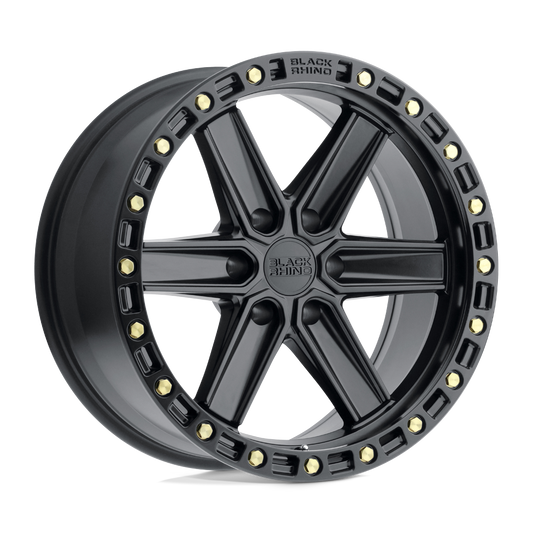 Black Rhino HENDERSON 17X9 -12 6X139.7/6X5.5 MATTE BLACK W/ BRASS BOLTS