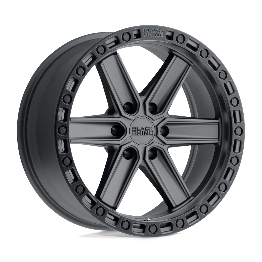 Black Rhino HENDERSON 17X9 12 6X132/6X132 GUN BLACK W/ BLACK RING