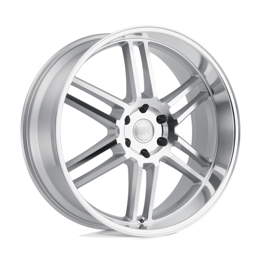 Black Rhino KATAVI 22X10 30 6X135/6X5.3 SILVER W/ MIRROR-CUT FACE