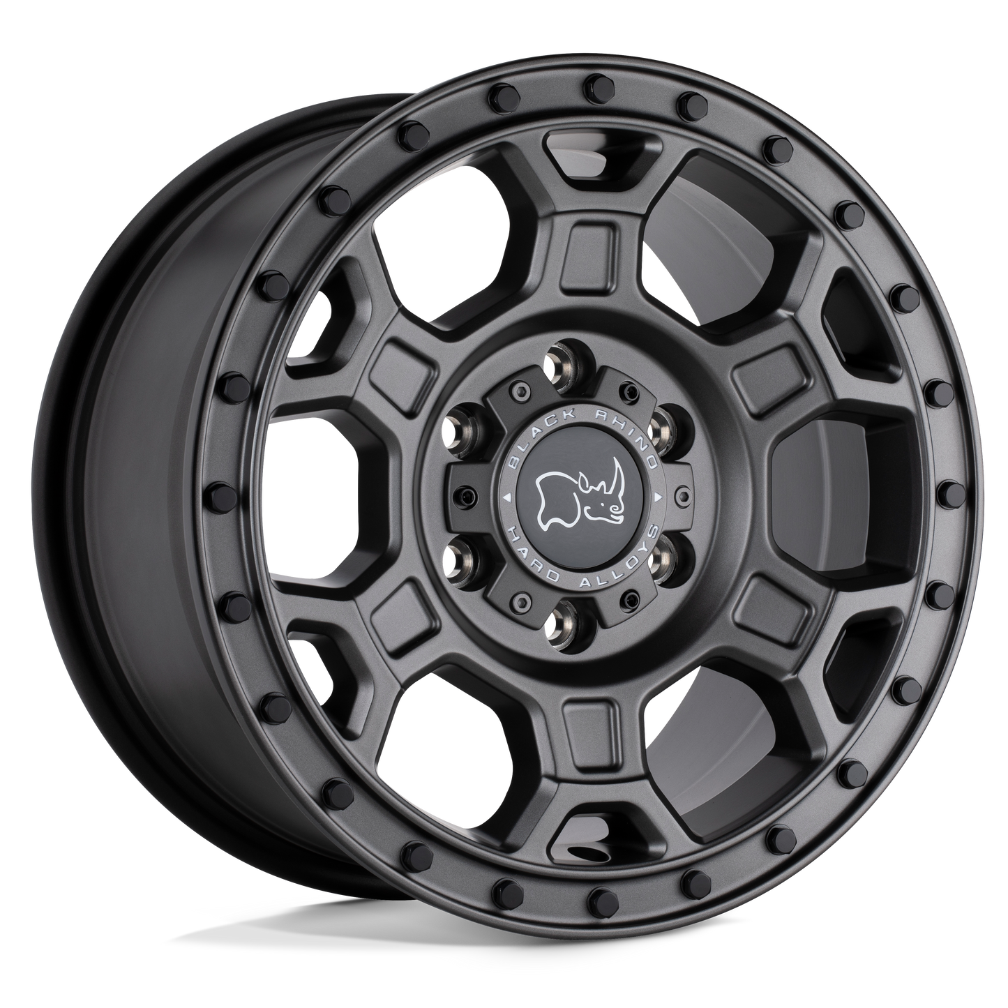 Black Rhino MIDHILL 18X8 48 5X160/5X160 MATTE GUNMETAL W/ BLACK BOLTS