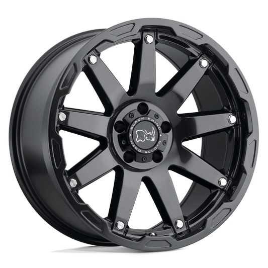 Black Rhino OCEANO 17X9.5 -18 6X139.7/6X5.5 GLOSS GUN BLACK W/ STAINLESS BOLTS