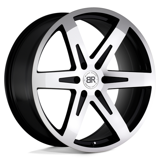 Black Rhino PEAK 20X9 20 6X139.7/6X5.5 GLOSS BLACK W/ MIRROR CUT FACE