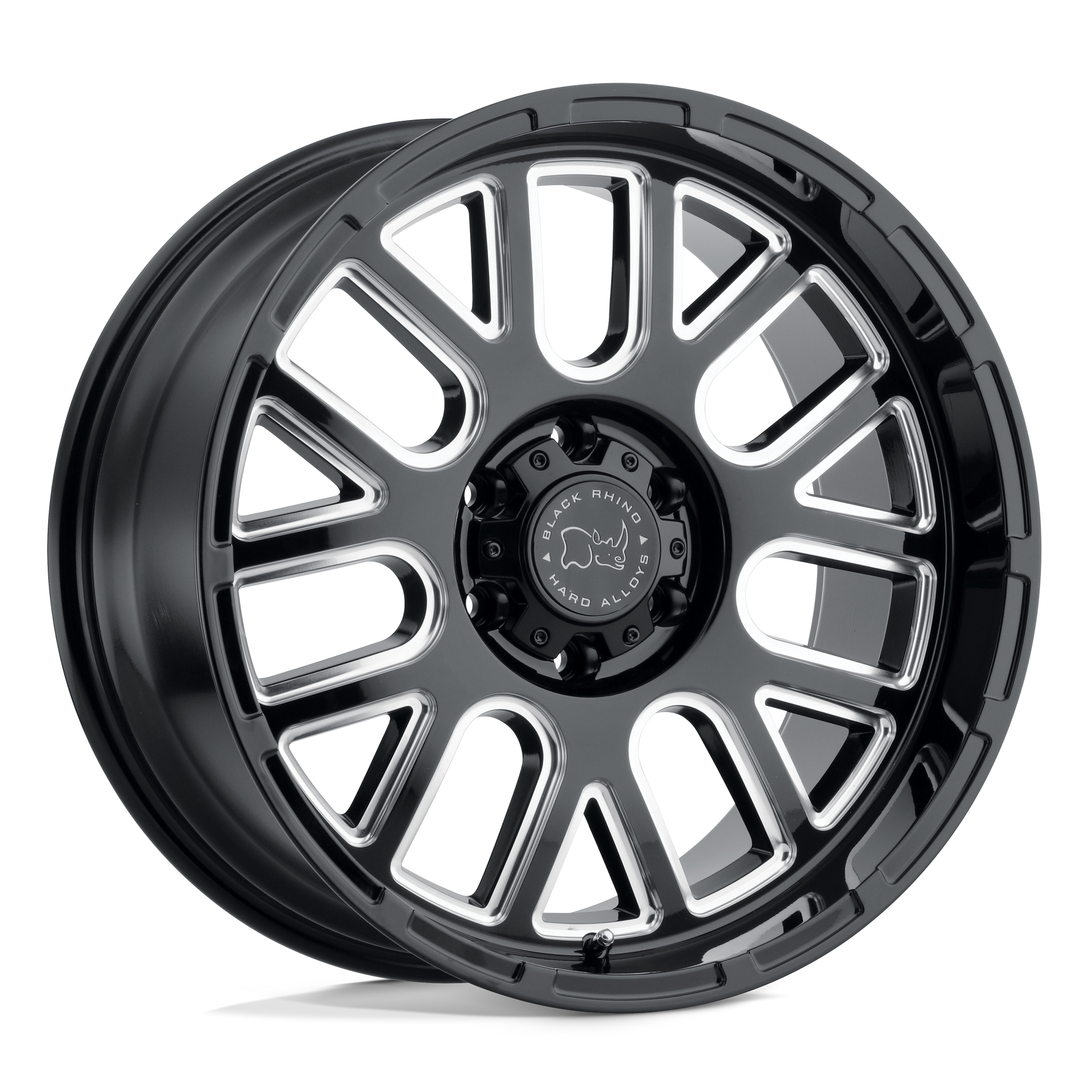 Black Rhino PISMO 17X9.5 -18 6X139.7/6X5.5 GLOSS BLACK W/ MILLED SPOKES