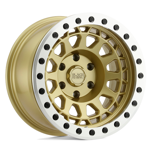 Black Rhino PRIMM 17X8.5 0 6X139.7/6X5.5 MATTE GOLD W/ MACHINED RING