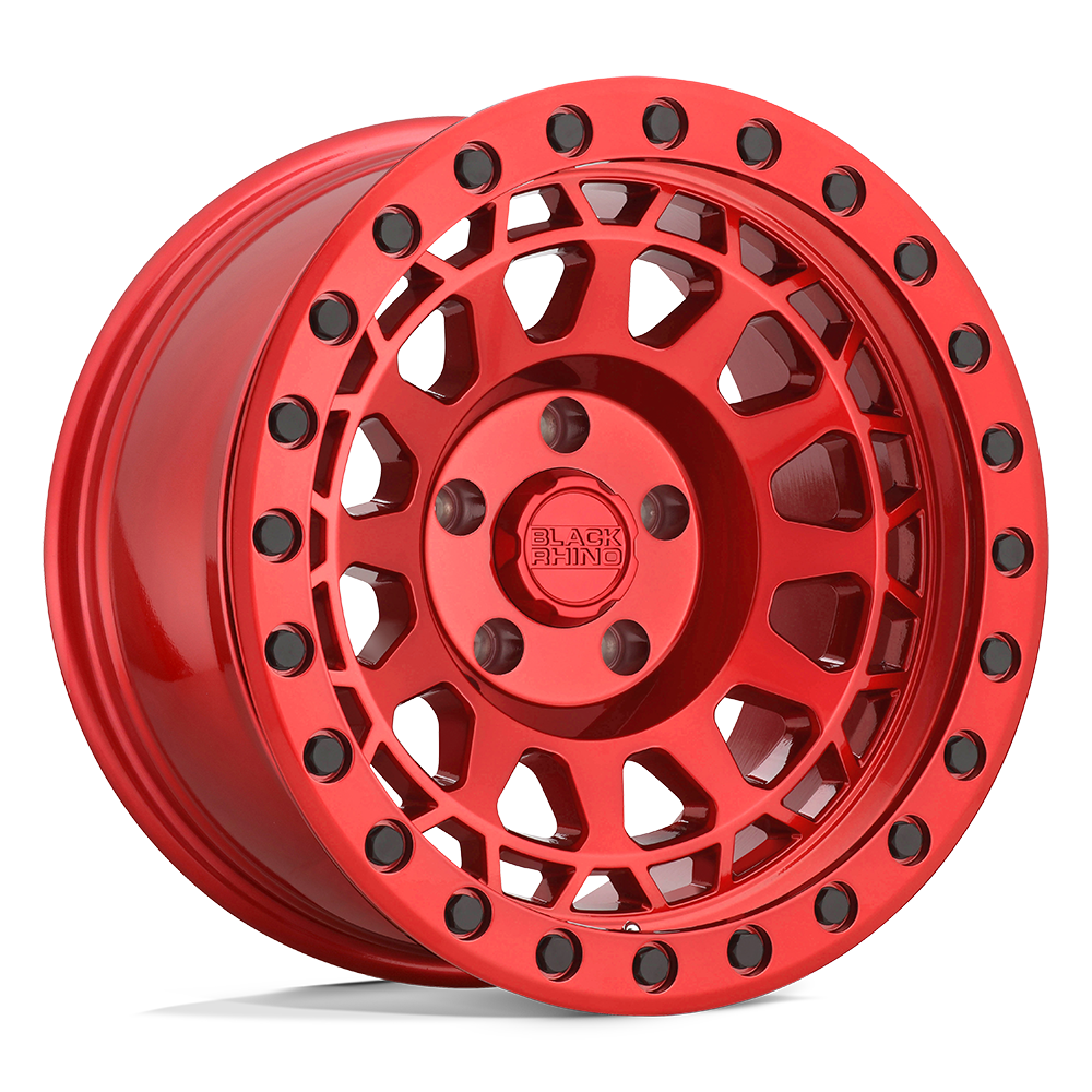 Black Rhino PRIMM 17X8.5 -38 8X165.1/8X6.5 CANDY RED W/ BLACK BOLTS