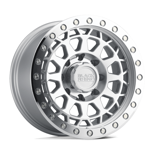 Black Rhino PRIMM 17X9 0 8X170/8X6.7 SILVER W/ MIRROR FACE & MACHINED RING