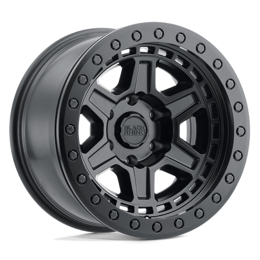 Black Rhino RENO 17X9 0 6X139.7/6X5.5 MATTE BLACK W/ BRASS BOLTS