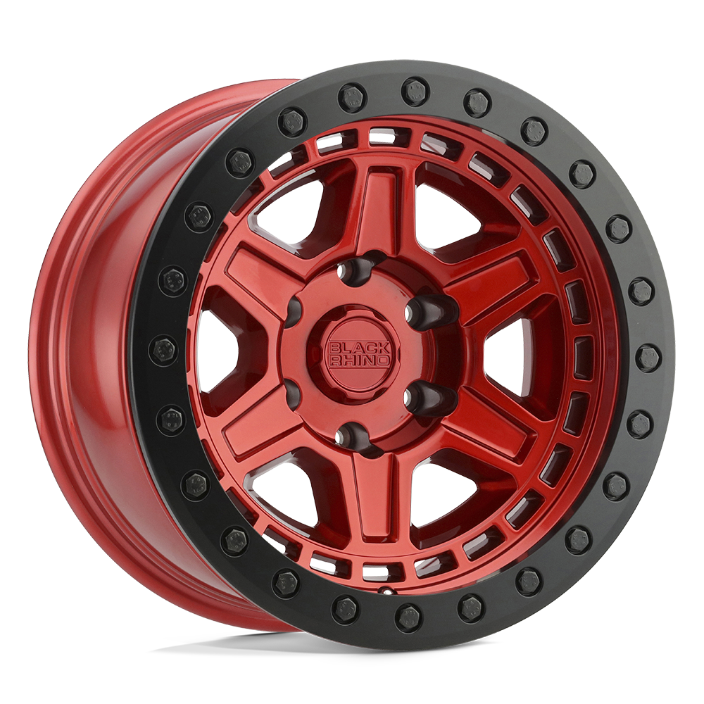 Black Rhino RENO 17X9 0 5X127/5X5.0 CANDY RED W/ BLACK RING & BOLTS
