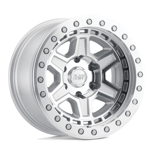 Black Rhino RENO 17X8.5 0 6X135/6X5.3 SILVER W/ MIRROR FACE & SILVER BOLTS
