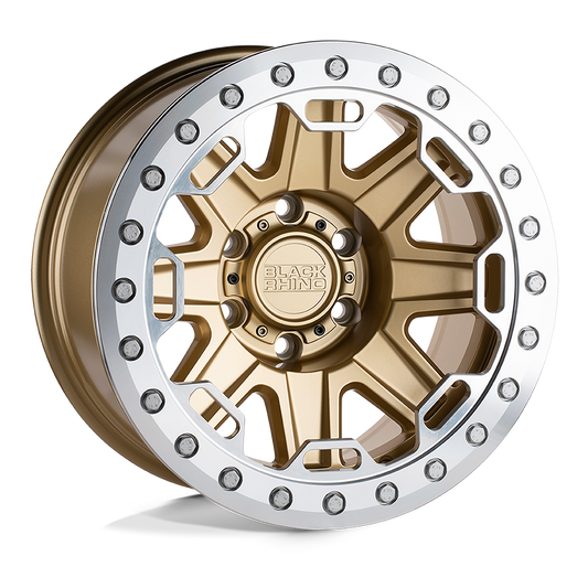 Black Rhino RIFT 17X8.5 0 6X139.7/6X5.5 MATTE GOLD W/ MACHINED RING