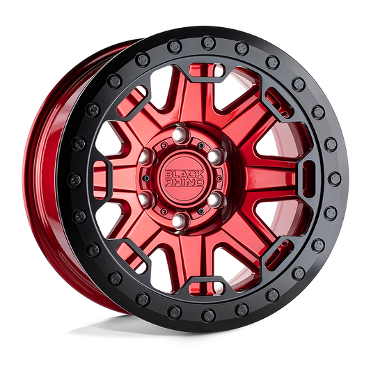 Black Rhino RIFT 17X8.5 -38 8X165.1/8X6.5 CANDY RED W/ BLACK RING