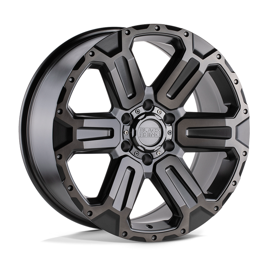 Black Rhino WANAKA 20X9 12 6X139.7/6X5.5 MATTE GUNMETAL W/ BRUSHED FACE & GUNMETAL TINT