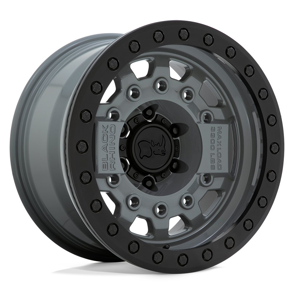 Black Rhino AVENGER BEADLOCK 17X8.5 0 6X139.7/6X5.5 BATTLESHIP GRAY W/ BLACK HARDWARE