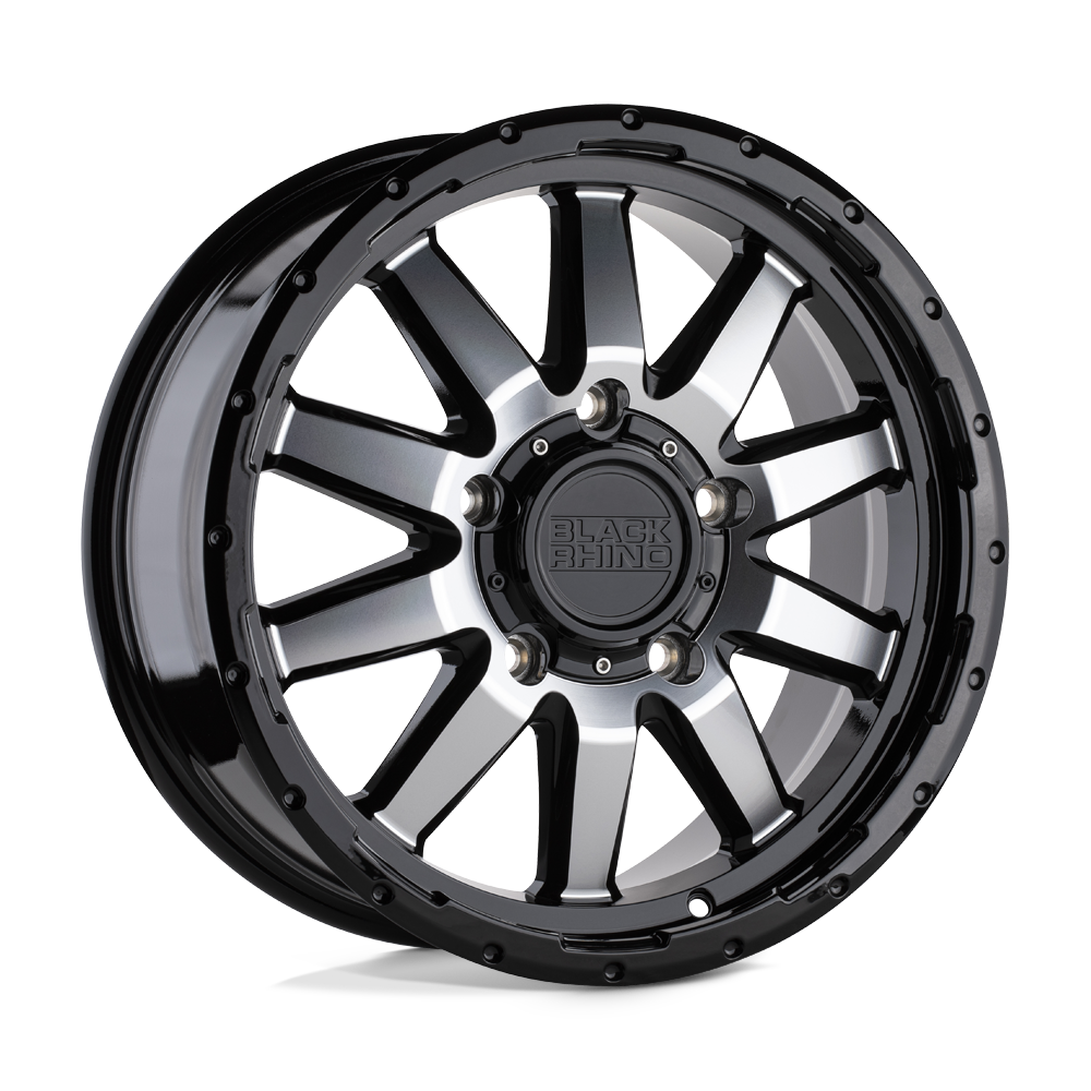 Black Rhino EXCURSION 16X7.5 35 6X139.7 GLOSS BLACK W/ MIRROR FACE