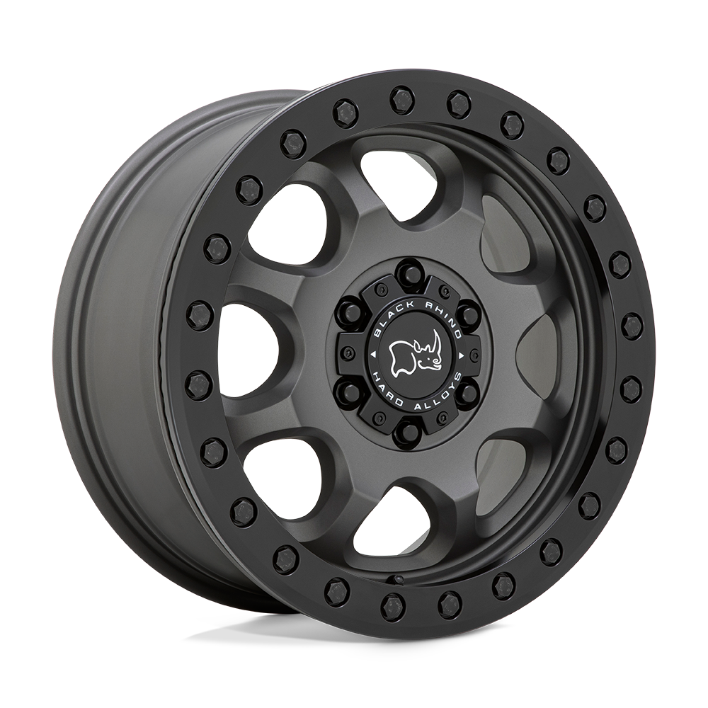 Black Rhino VENTURE 17X8 38 6X130/6X130 MATTE GUNMETAL WITH BLACK HARDWARE