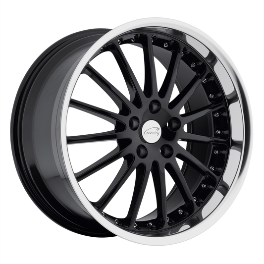 Coventry WHITLEY 18X8.5 20 5X120.65/5X4.75 GLOSS BLACK W/ MIRROR CUT LIP