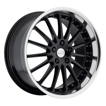 Coventry WHITLEY 19X9.5 20 5X120.65/5X4.75 GLOSS BLACK W/ MIRROR CUT LIP